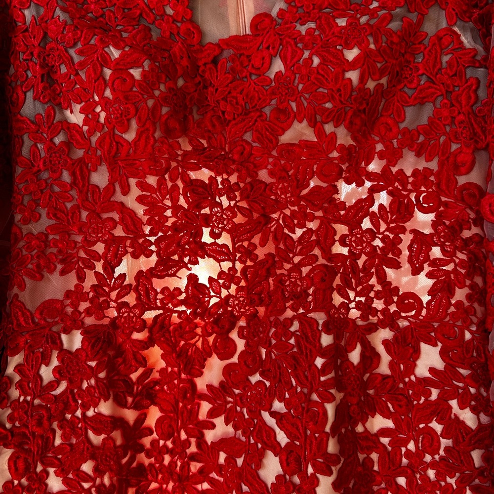 Long sleeve dress custom made about a size 6 - Picture 3 of 8